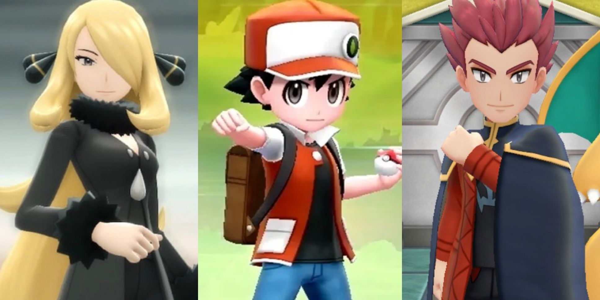 Cynthia, Red and Lance - Pokemon Champions ready to battle