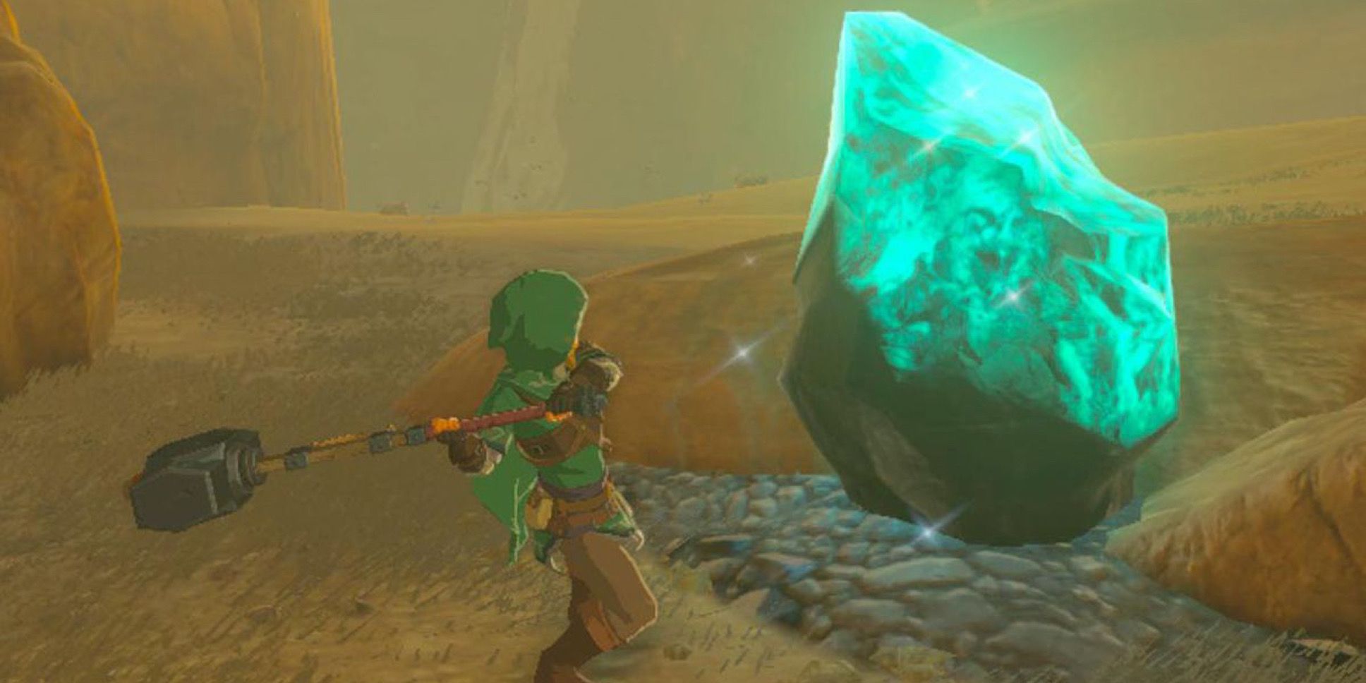 Mineração de pedras luminosas em The Legend of Zelda Breath of the Wild