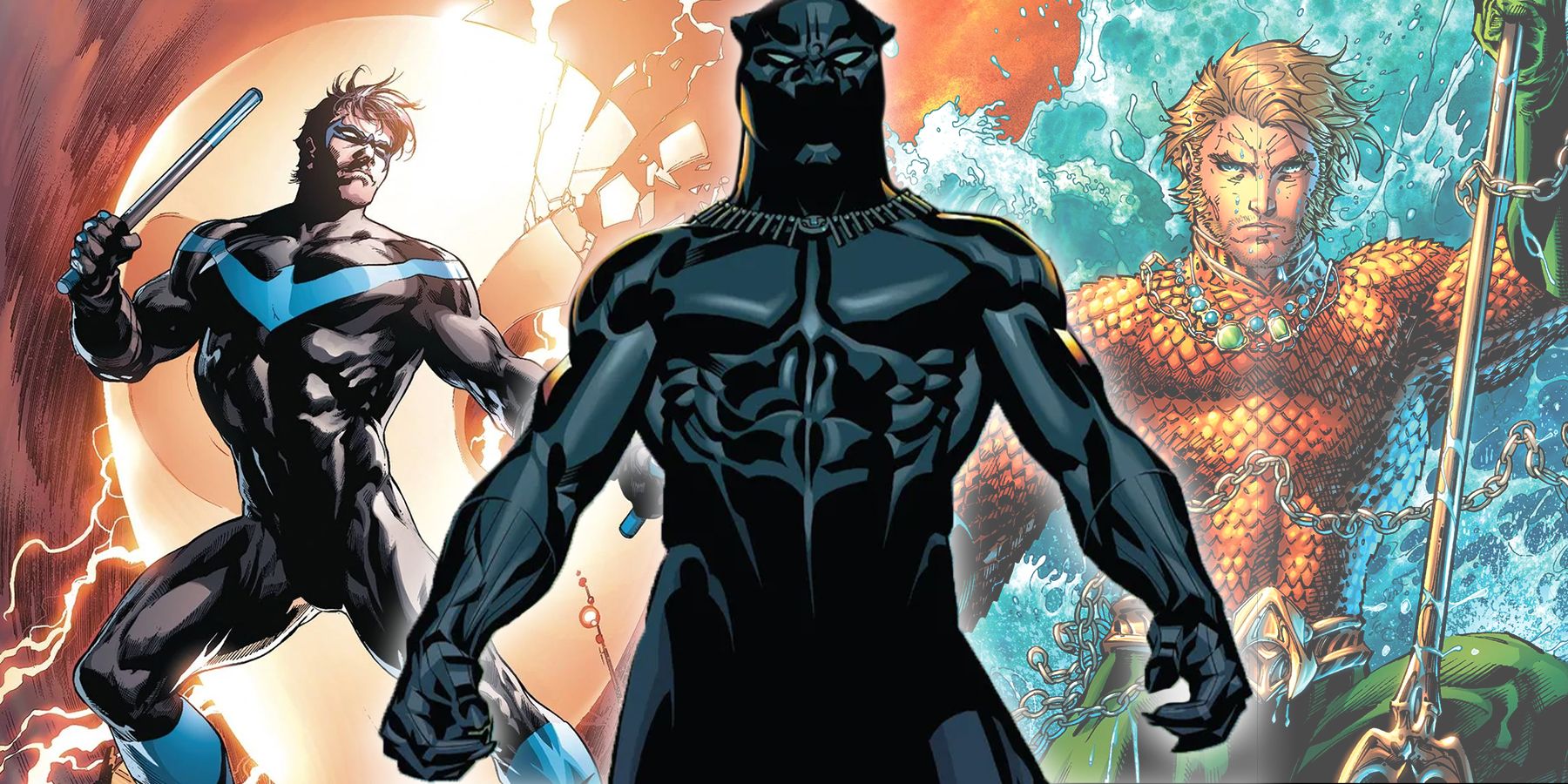 Black Panther vs DC heroes like Nightwing and Aquaman