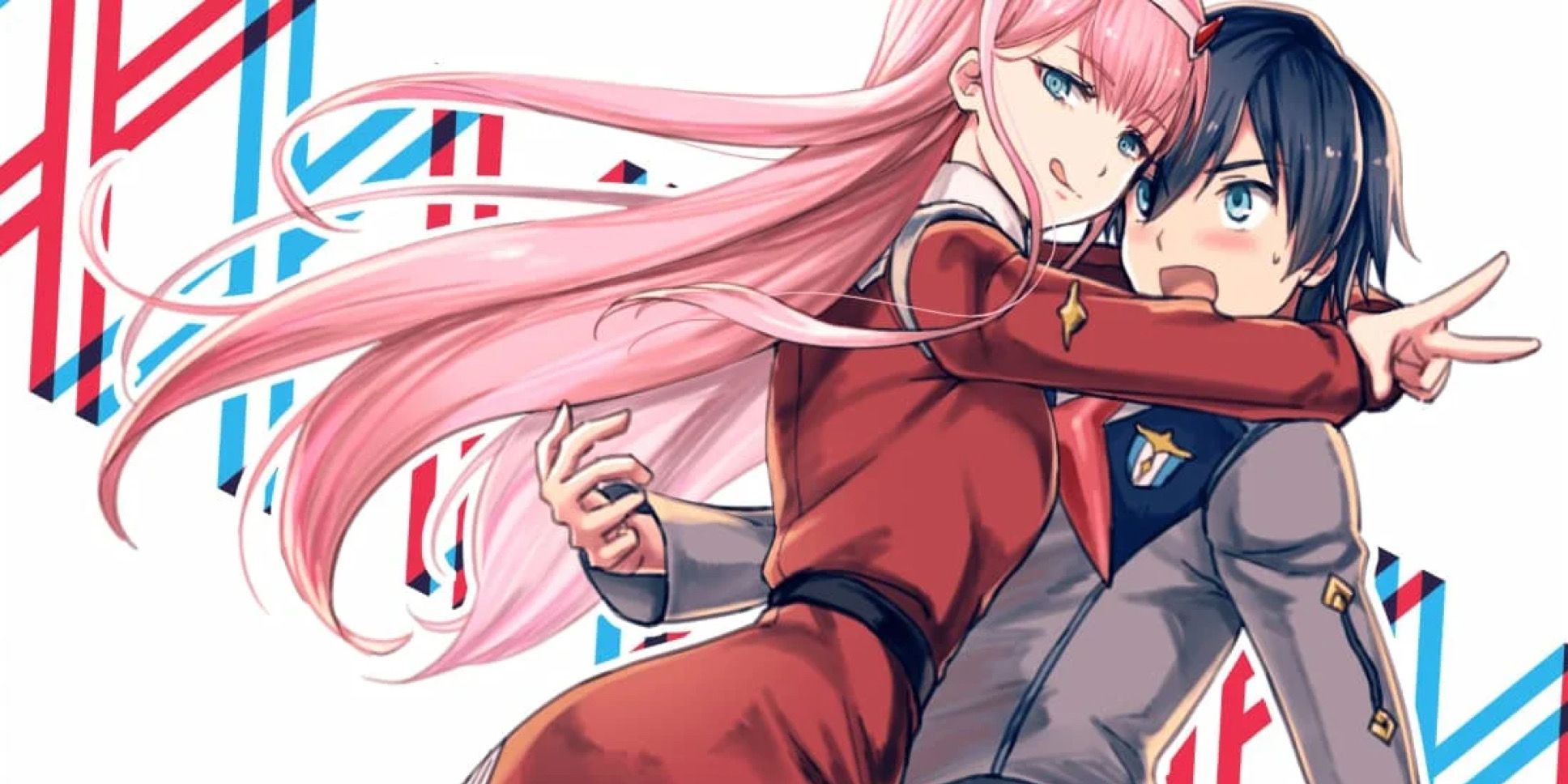 Zero two and Hiro from Darling in the franxx