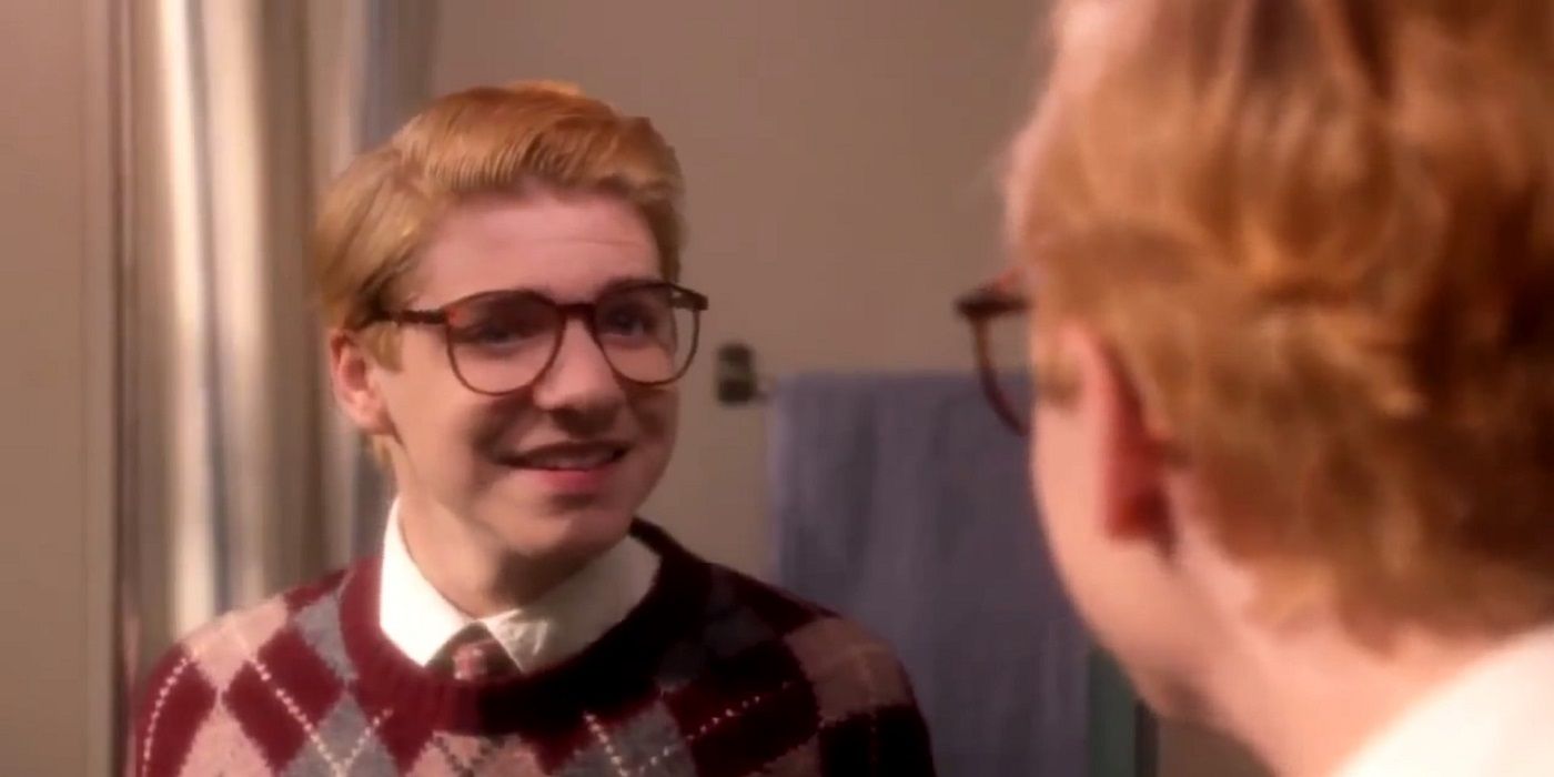 Ralphie smiling in a mirror in A Christmas Story 2.