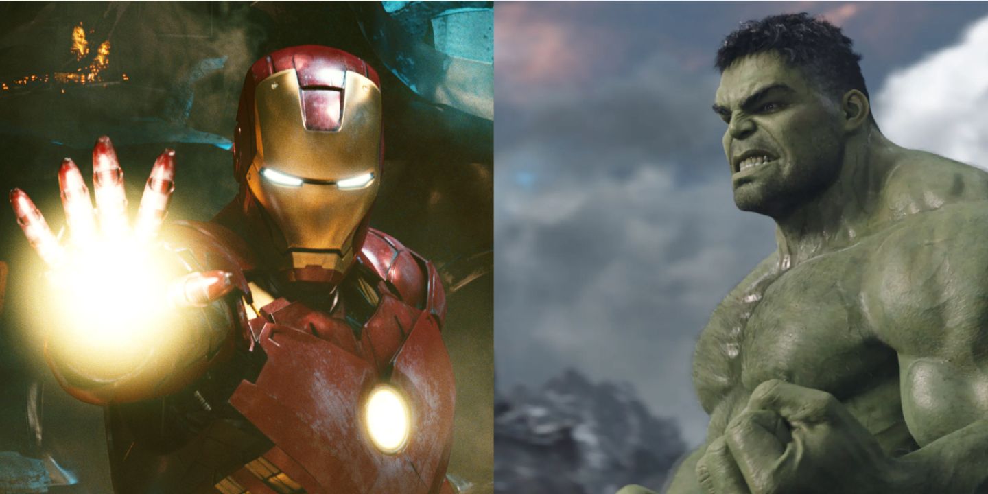 A split image of MCU heroes that could become villains: Iron Man and The Hulk