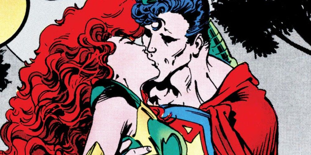 Superman kissed Maxima on the Adventures of Superman Annual 3 in DC Comics.