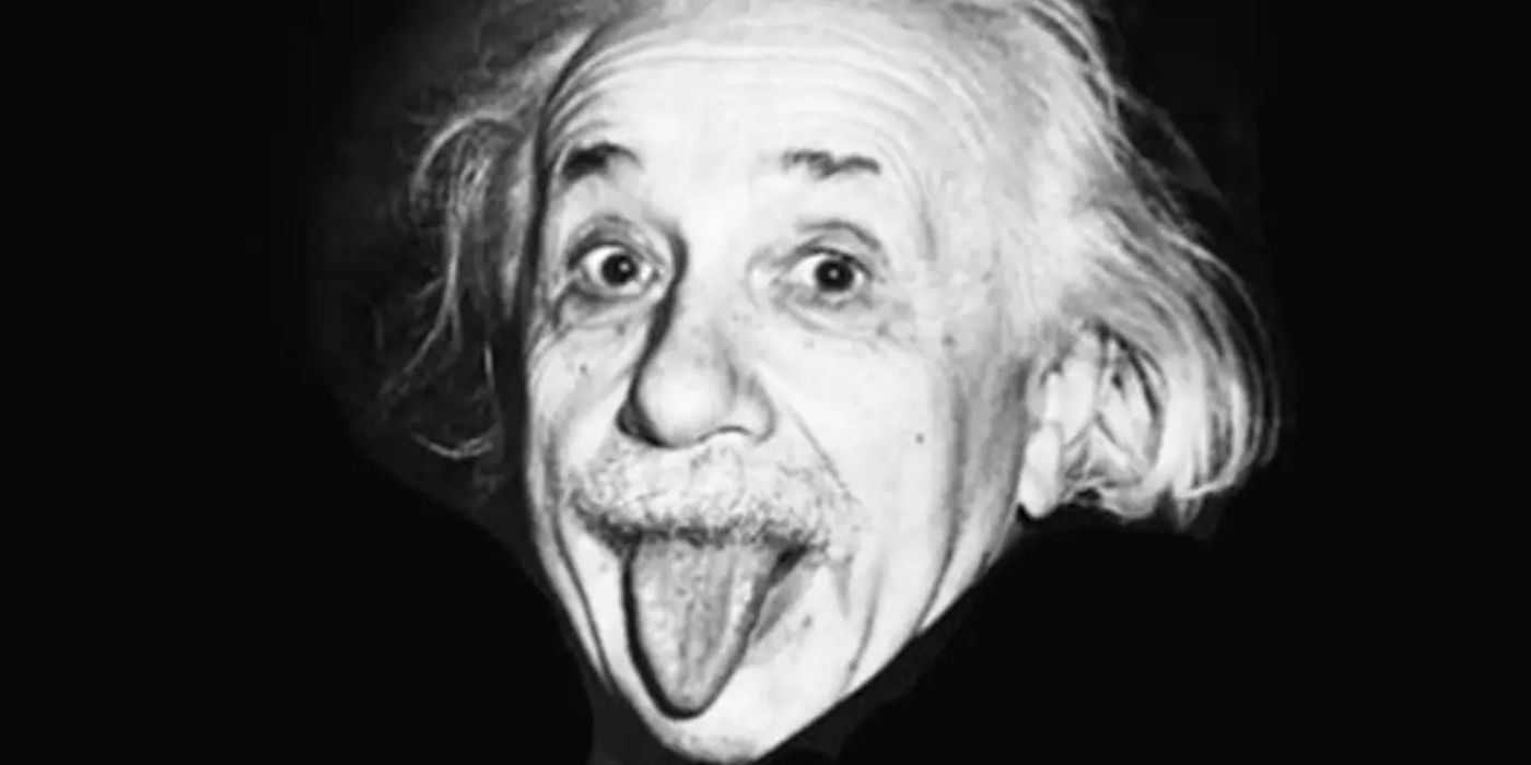 Albert Einstein Sticking His Tongue Out