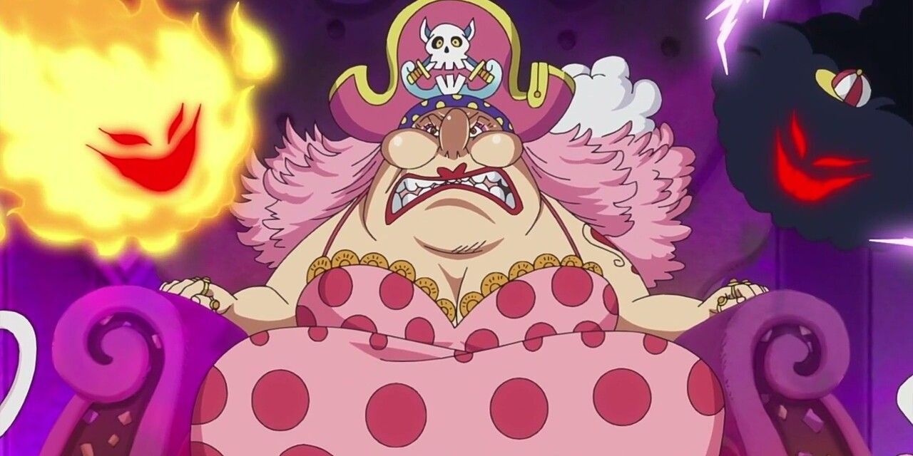Charlotte Linlin - better known as Big Mom - with the powers of the Soul-Soul Fruit in One Piece.