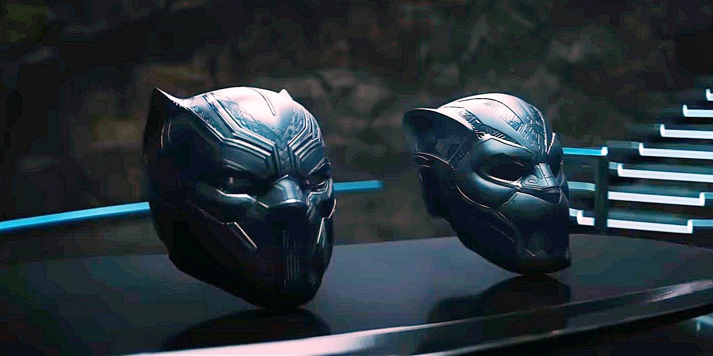 Black-Panther-Wakanda-Forever-two-Black-Panther-helmets