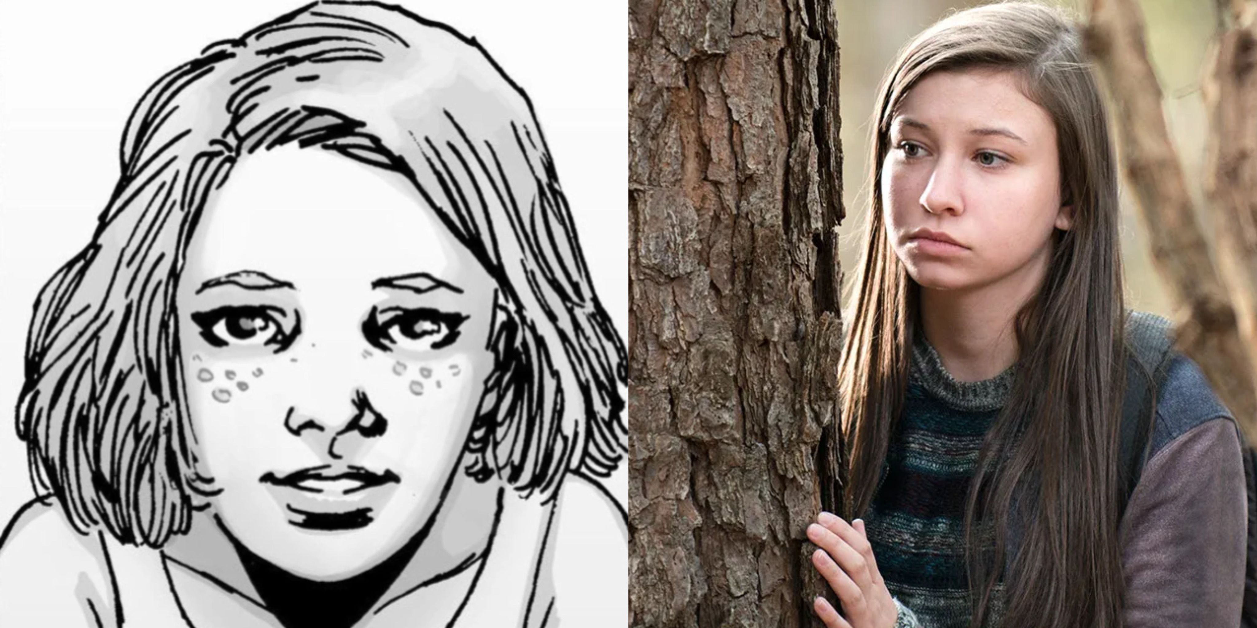 The Walking Dead: Judith Comic Version VS Enid TV Show Version