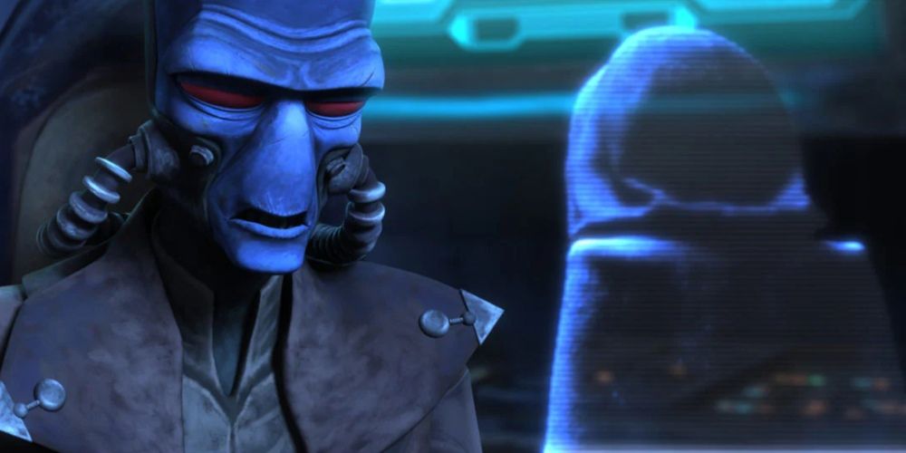 Cad Bane talking to Darth Sidious in Children of the Force Star Wars: The Clone Wars episode