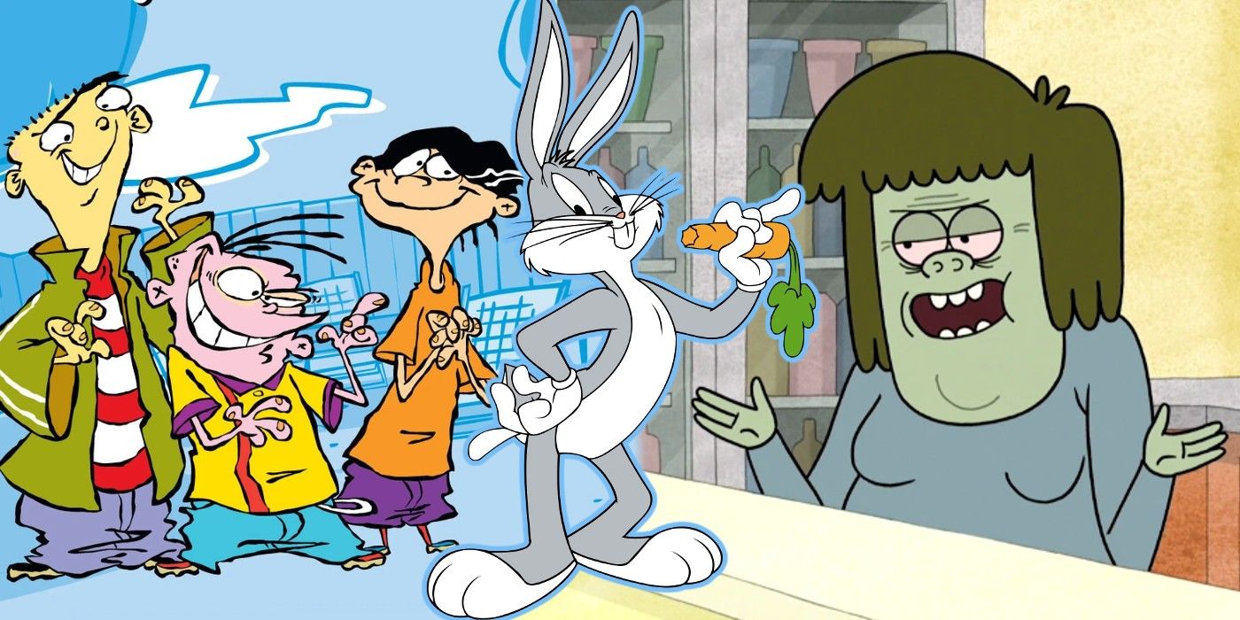 Cartoon Pranksters - Ed, Edd n Eddy, Bugs Bunny and Muscle Man from Regular Show