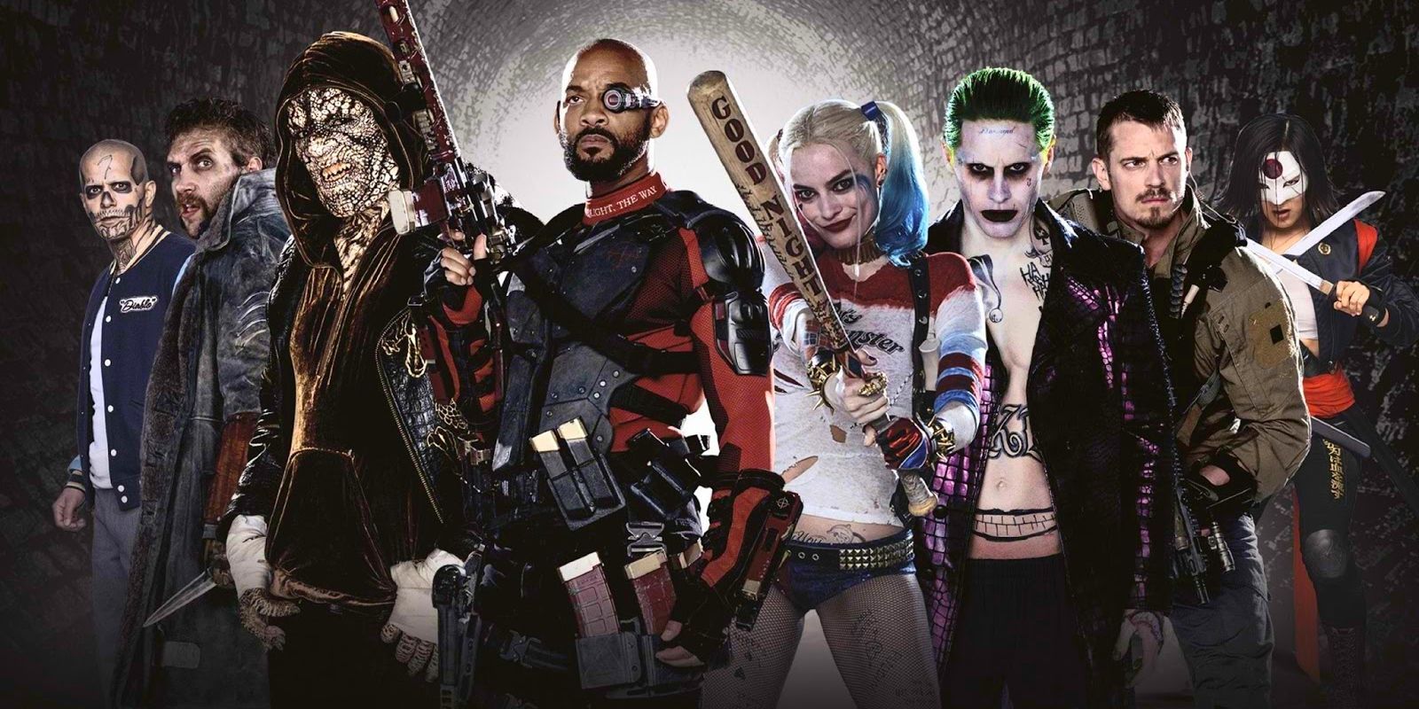 The cast of Suicide Squad in the 2016 film