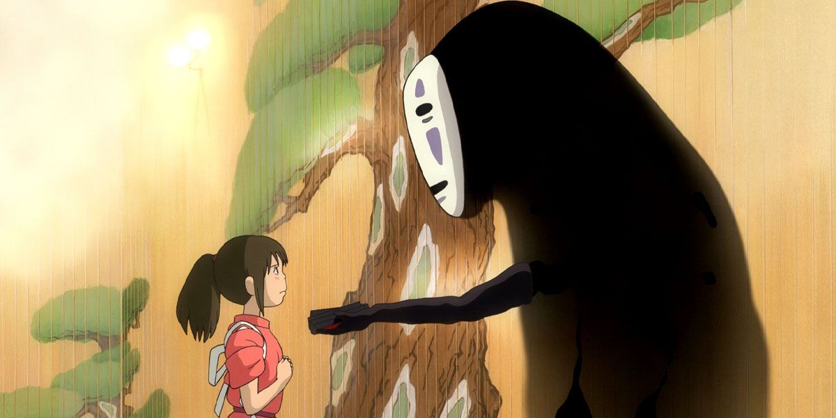 Chihiro Ogino And No-Face offering her money in Ghibli's Spirited Away