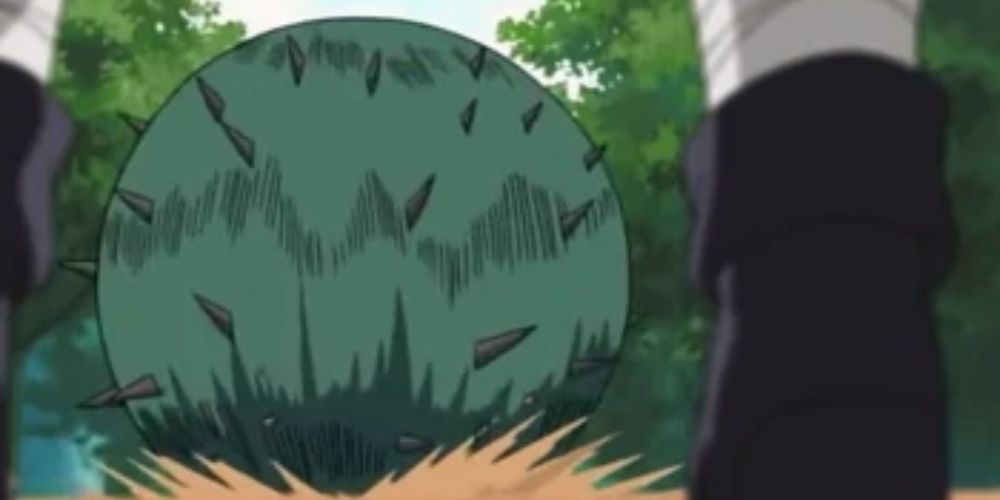 Choji Akamichi About To Strike Using Spiked Human Boulder, Naruto Shippuden