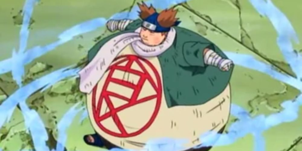 Choji Akamichi Uses The Exapansion Jutsu, Naruto