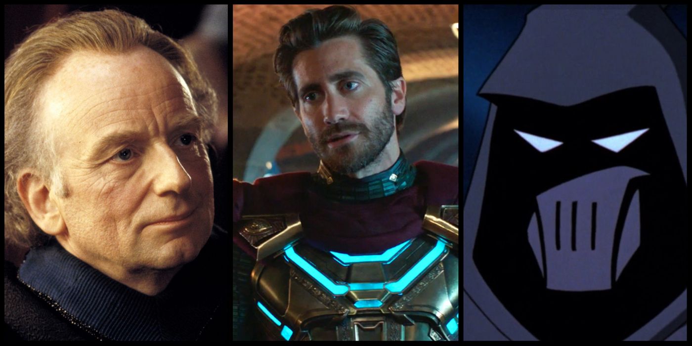 Chancellor Palpatine in Star Wars, Mysterio in Spider-Man: Far From Home and Phantasm in Batman: Mask of the Phantasm