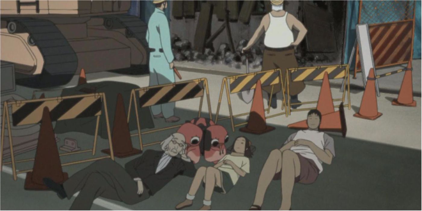 City planning begins in Paranoia Agent.