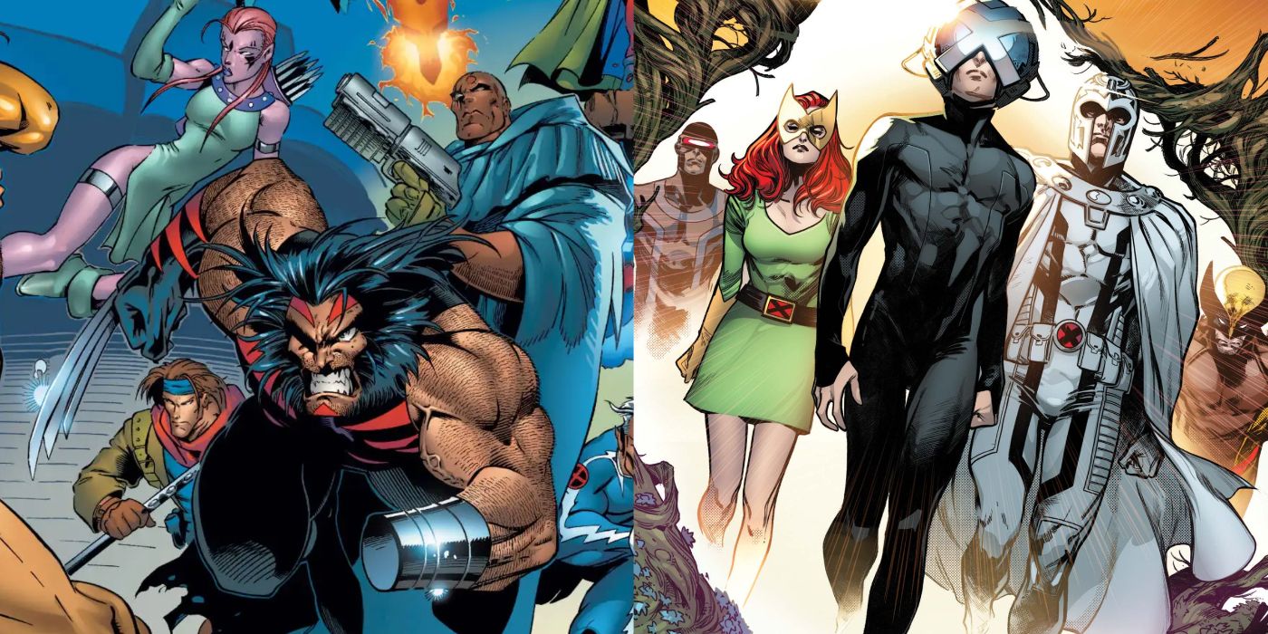 A split image of Marvel Comics' Age Of Apocalypse and House Of X