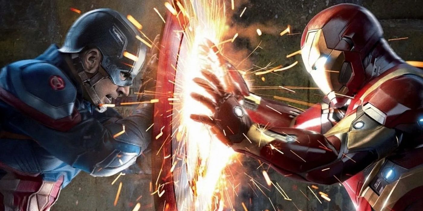 Captain America and Iron Man in Captain America Civil War