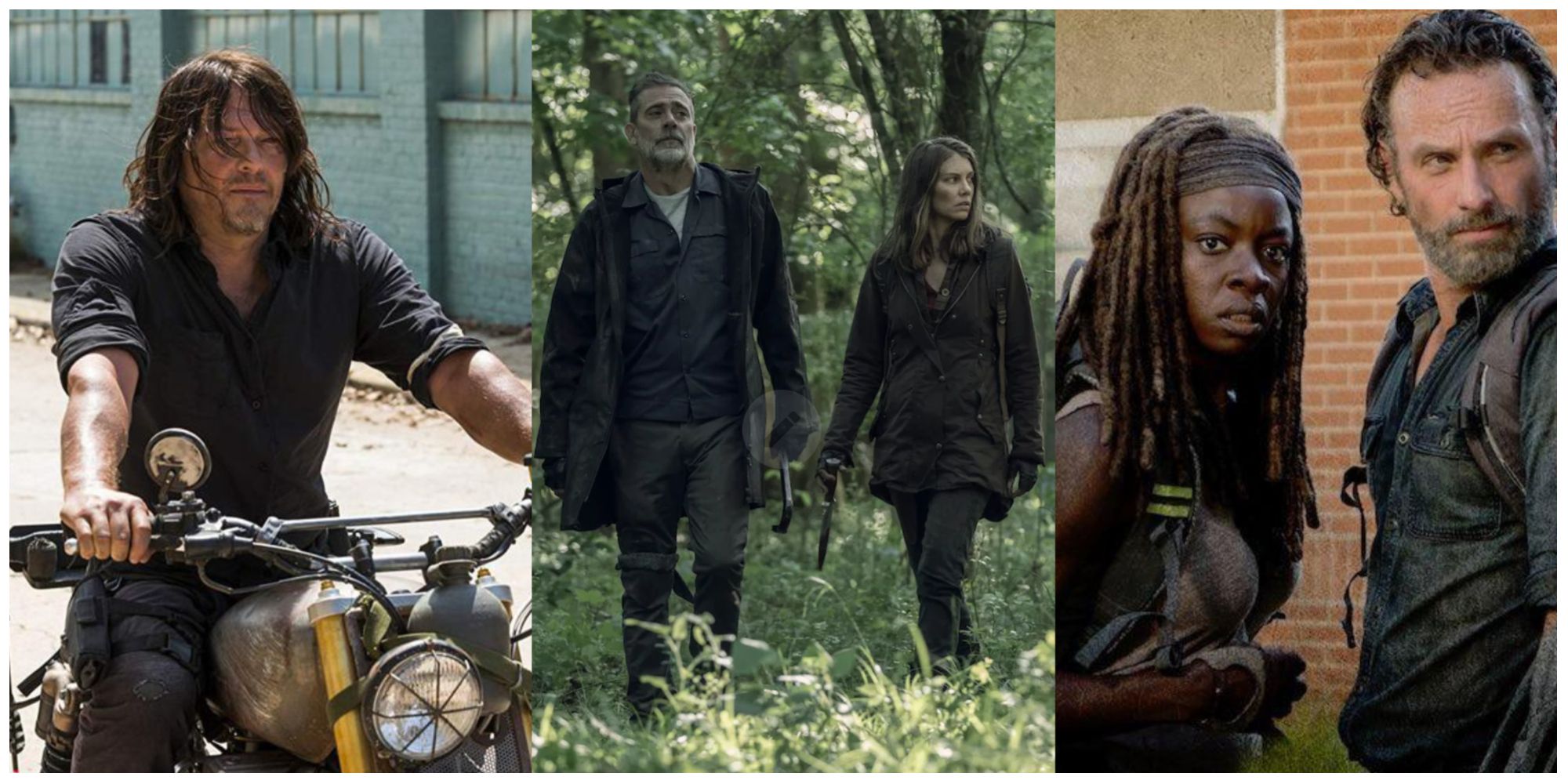 Daryl Dixon, Maggie and Negan, and Rick and Michonne in The Walking Dead spin-offs