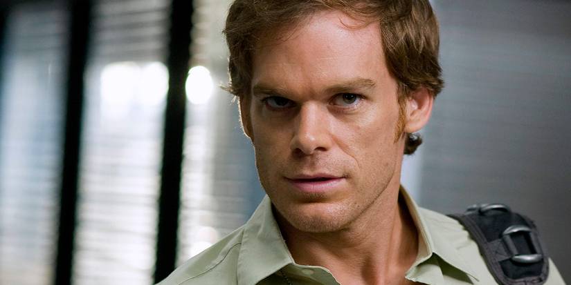 Dexter Morgan (Michael C. Hall) leaves the office in Dexter
