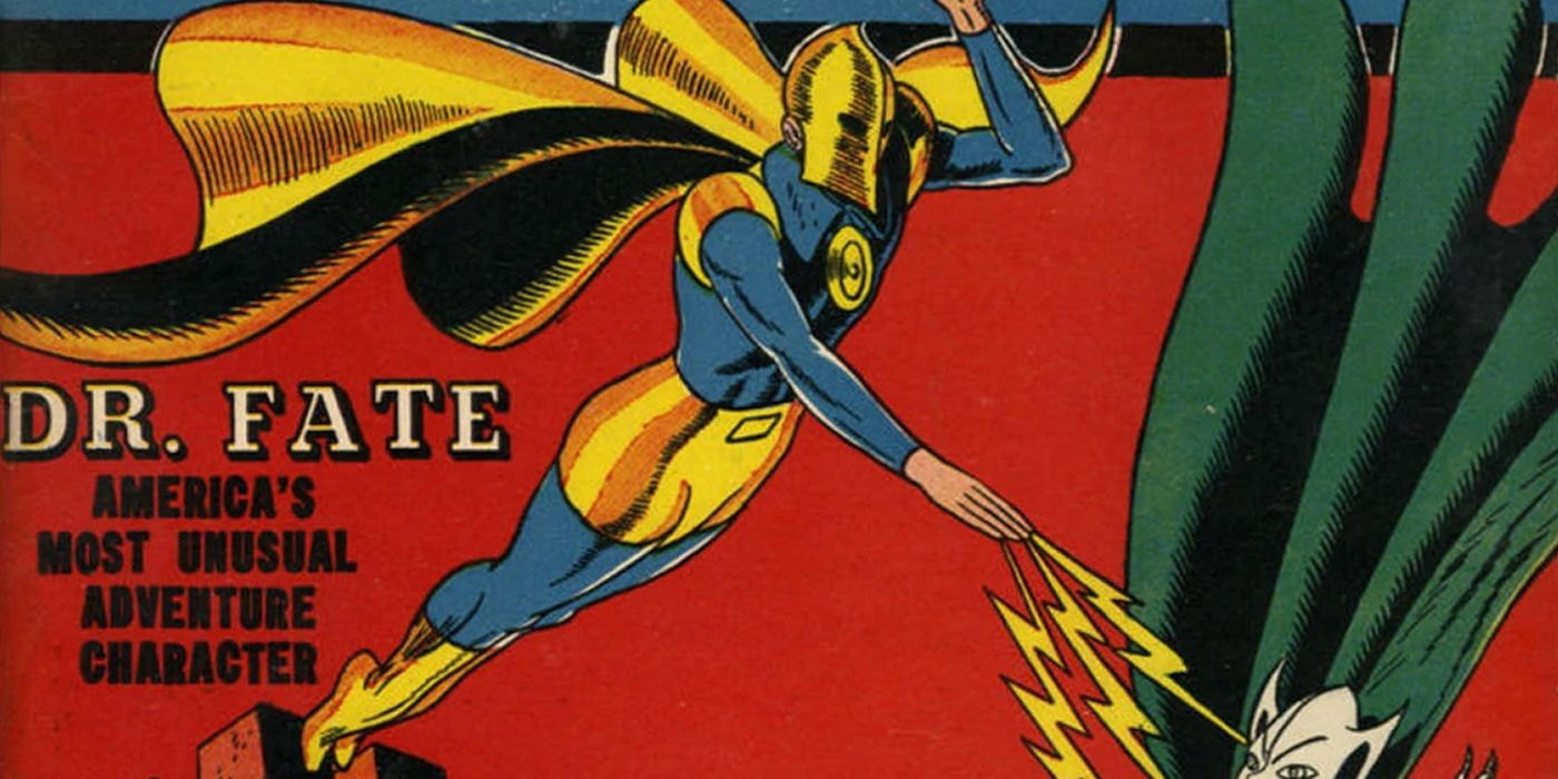 Dr. Fate using his magic during the Golden Age of DC Comics