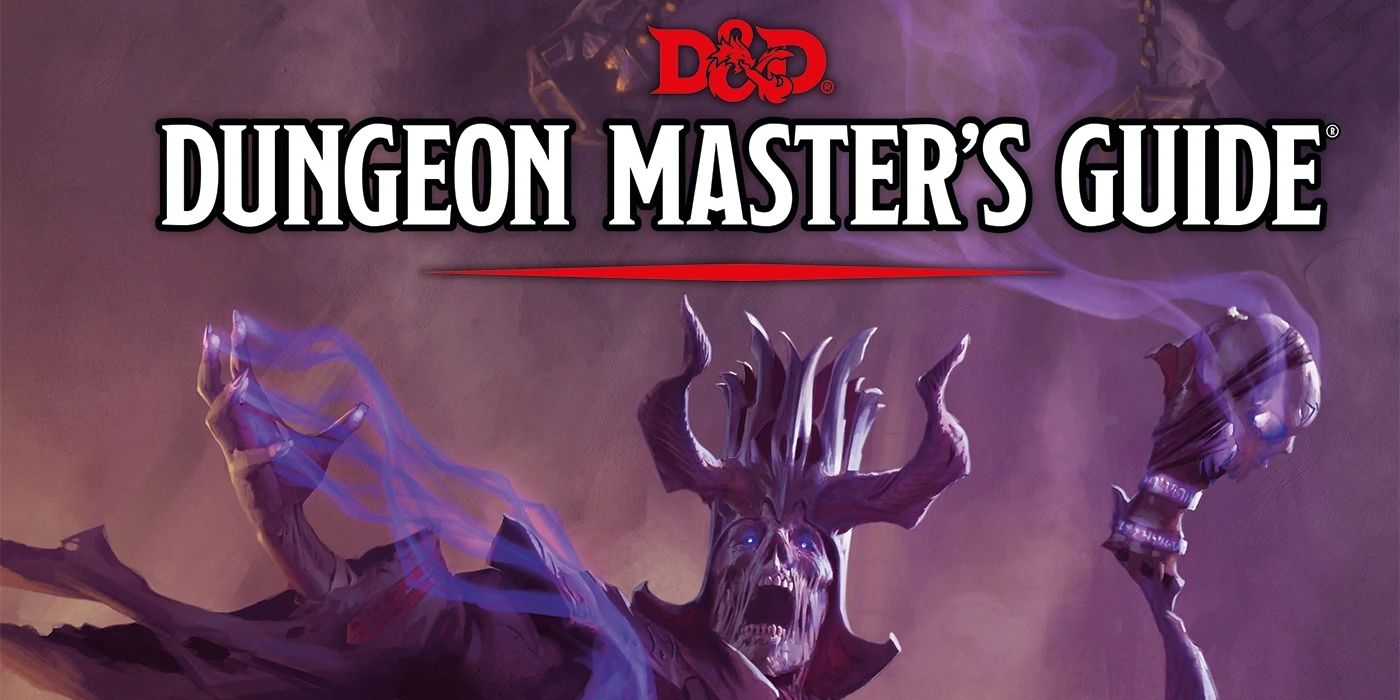 The cover art for the Dungeon Master's Guide DnD 5e.