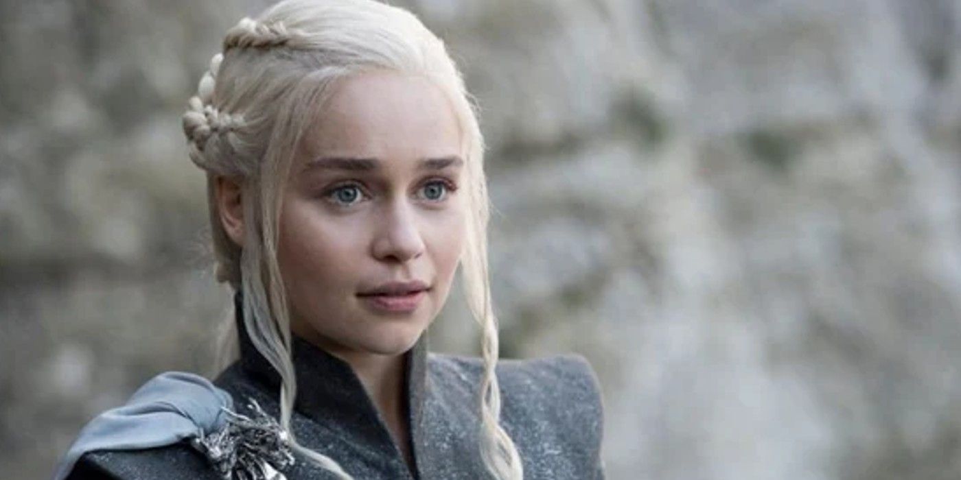 Daenerys Targaryen looks on during a scene in Game Of Thrones