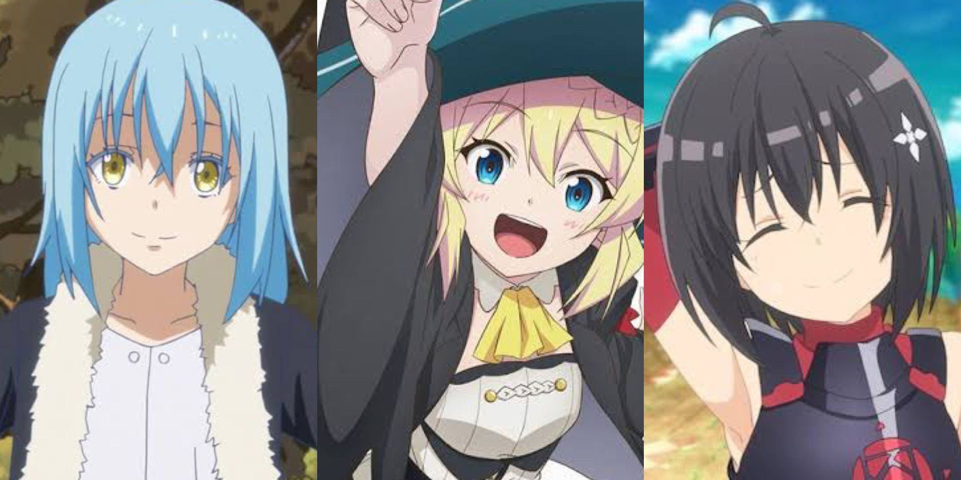 The main characters from that time I got reincarnated as a slime, I’ve been killing slimes for 300 years and Maxed out out my level, and I don’t want to get hurt so I’ll max out my defense, looking happy