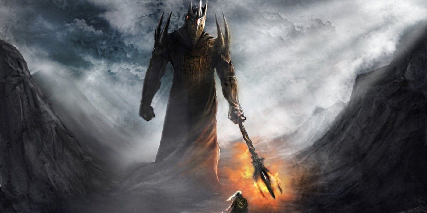 Fingolfin fights Morgoth LOTR