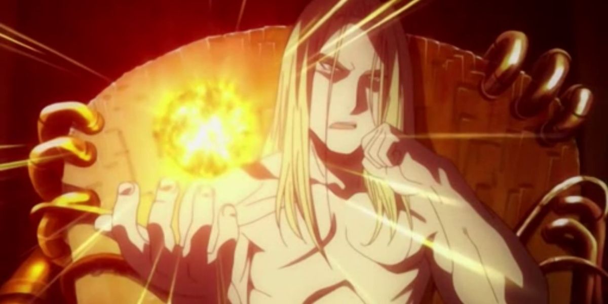 Father creating a miniature sun in Fullmetal Alchemist: Brotherhood.