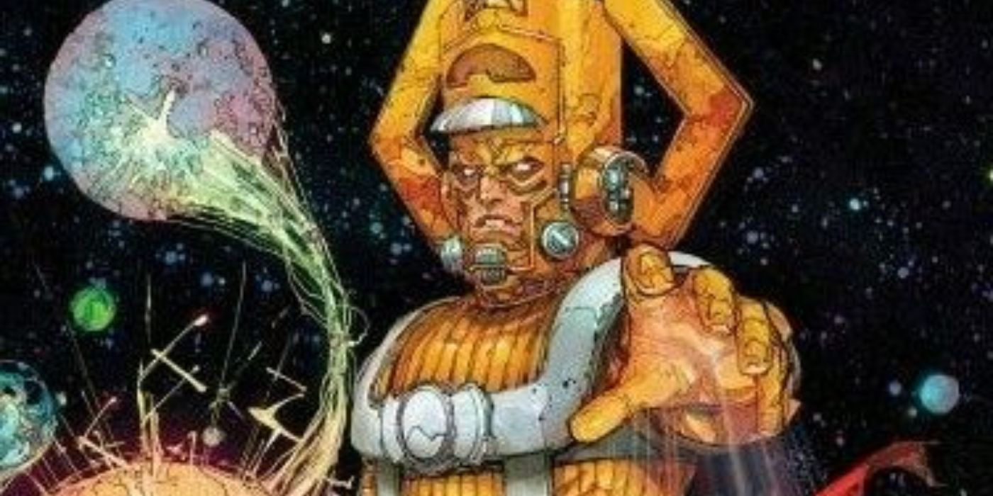 Marvel Comics' Galactus as the Lifebringer gestures forward