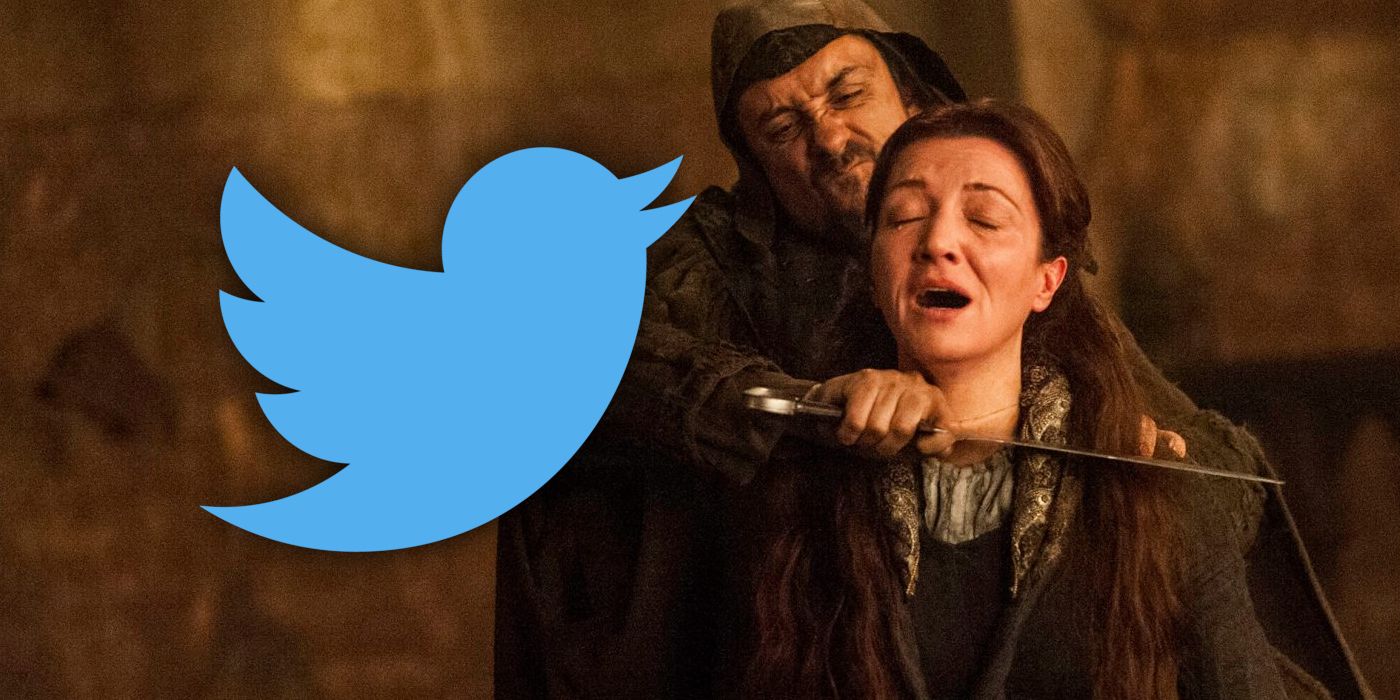 Game of Thrones Red Wedding imagery with Twitter logo