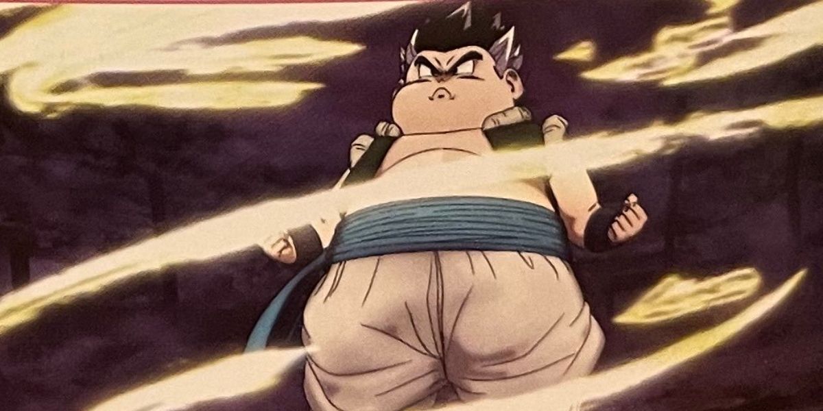 Gotenks emerges after Goten and Trunks fuse in Dragon Ball Super: Super Hero.