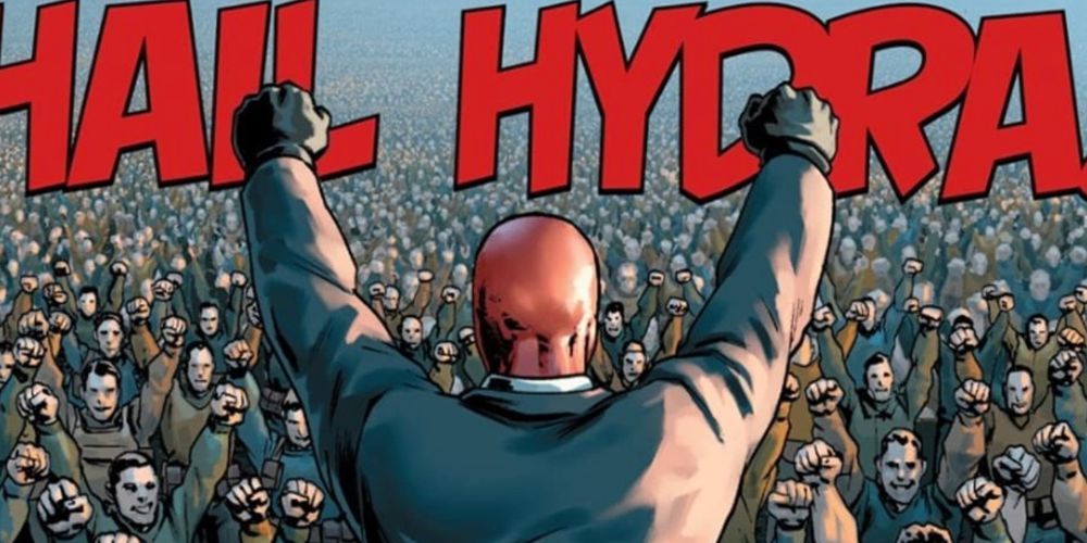 Long live Hyrda!  Red-Skull leading the Agents of Hydra in a song from Marvel Comics