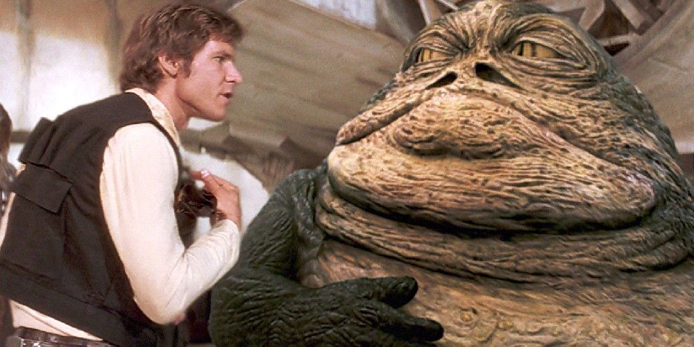 Han Solo negotiates with Jabba the Hutt in Star Wars: A New Hope - The Special Edition