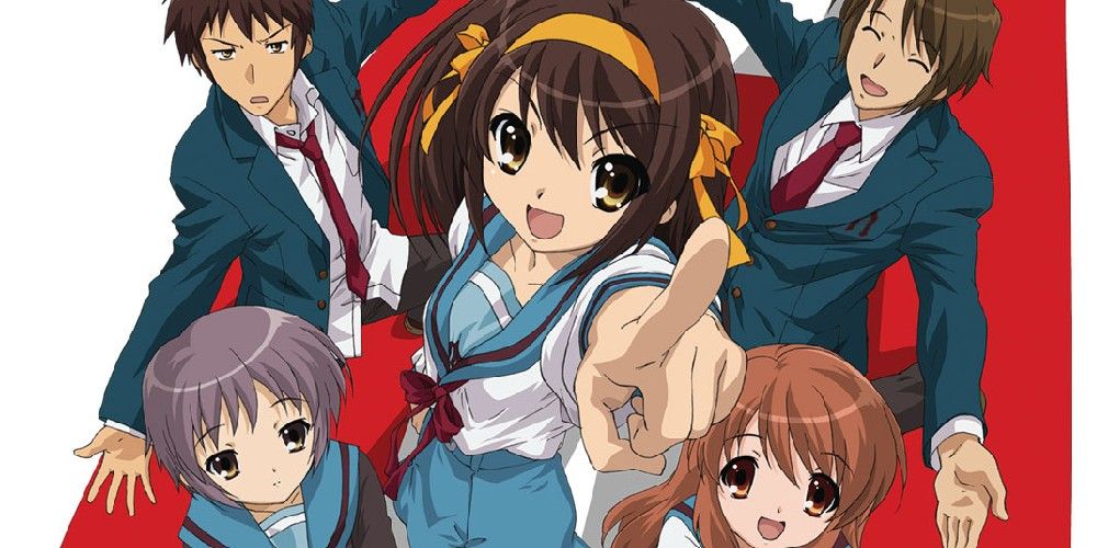 Haruhi lidera a Brigada SOS em A Melancolia de Haruhi Suzumiya.