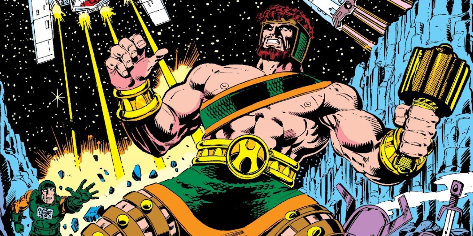 Hercules under attack in Marvel Comics