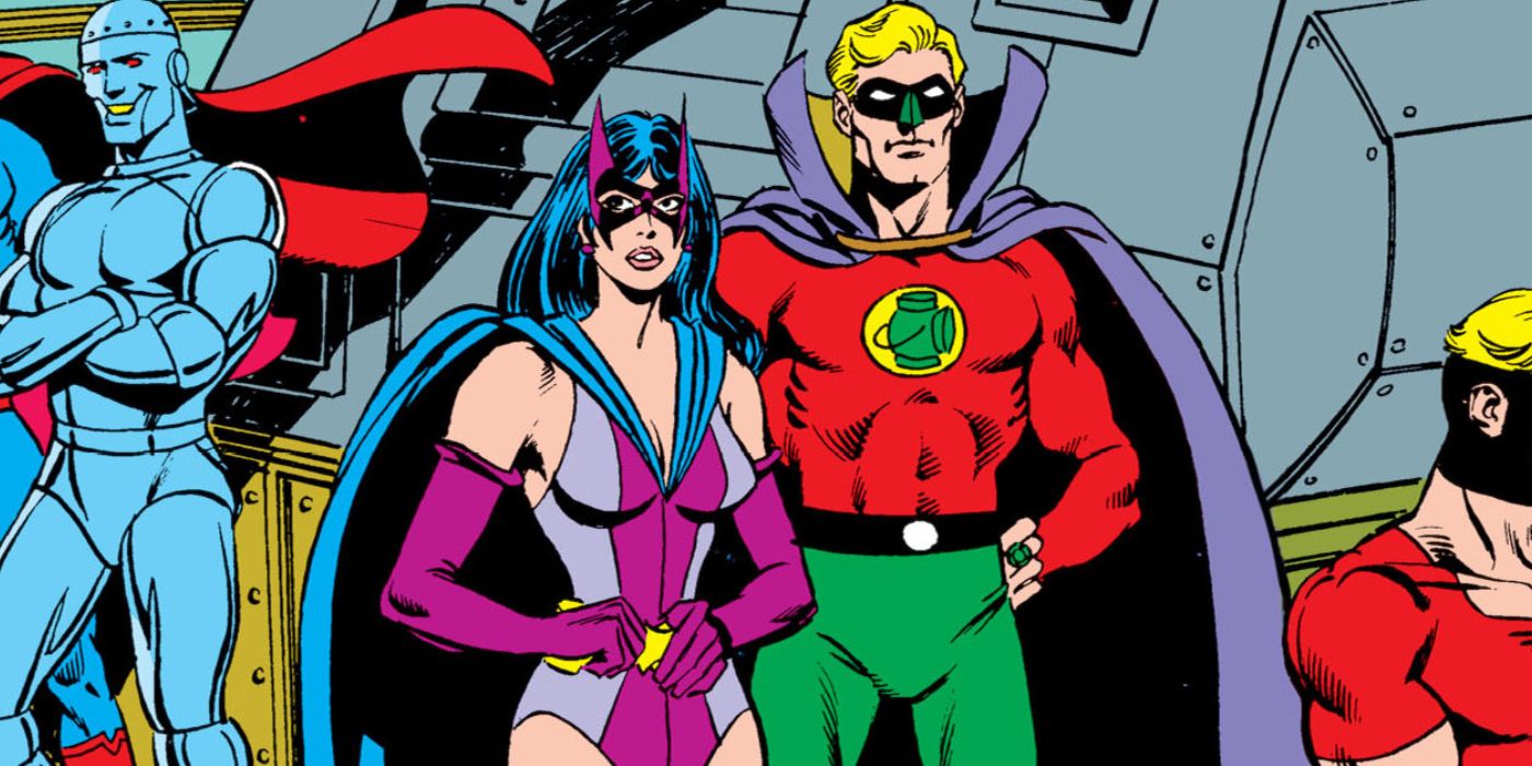 Huntress and Alan Scott in DC Comics