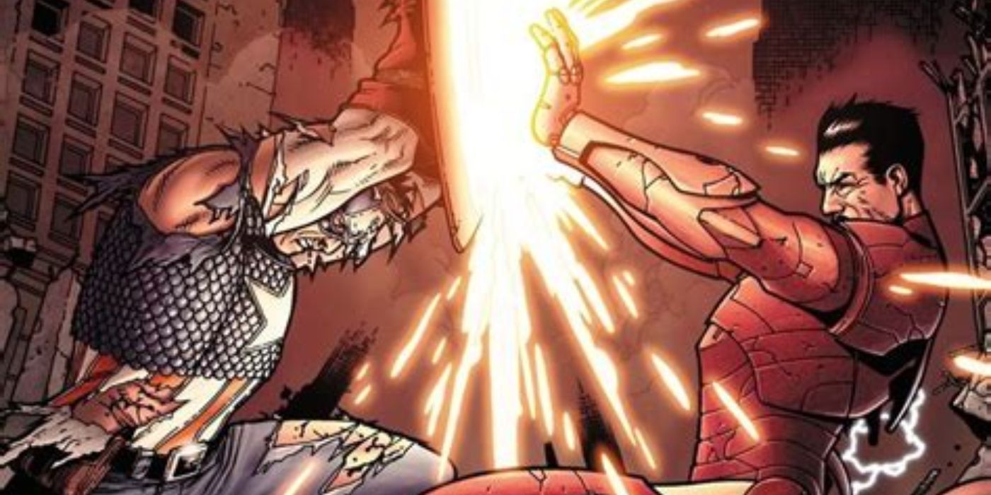 Iron Man and Captain America fight in Marvel's superhero Civil War