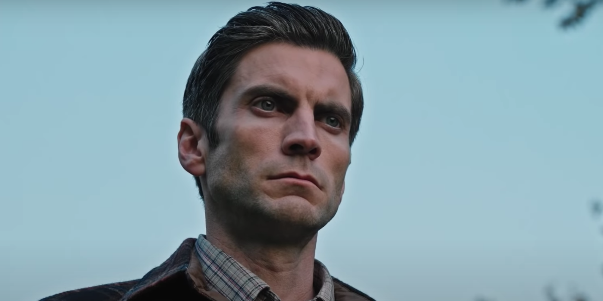 Jamie Dutton (played by Wes Bentley) stares grimly in Yellowstone
