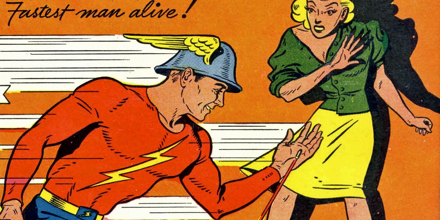 Jay Garrick catching a bullet as the Flash