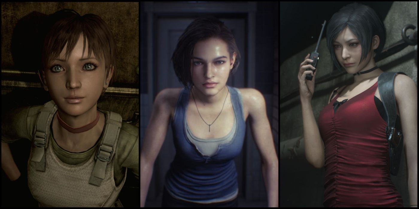Jill Valentine, Rebecca Chambers, and Ada Wong from Resident Evil