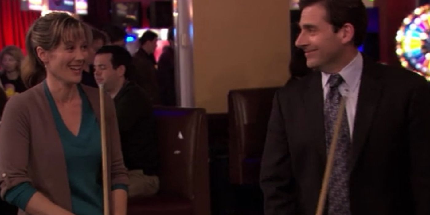 Julie on a blind date with Michael Scott from The Office