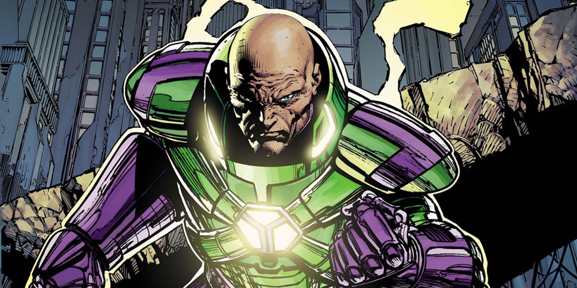 DC Comics' Lex Luthor in high tech suit