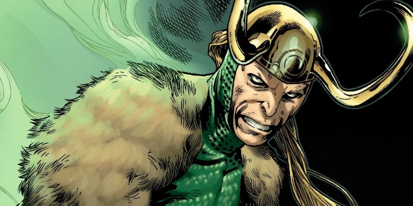 Loki leering in Marvel Comics