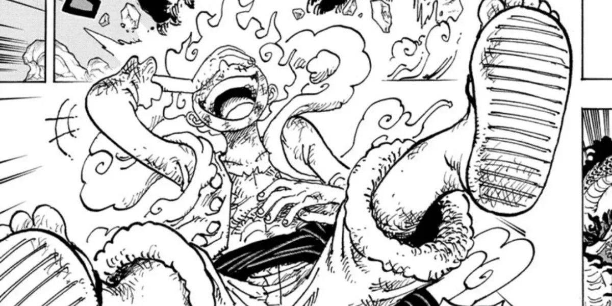 Luffy Entering HIs Awakened Gear 5th Against Kaido