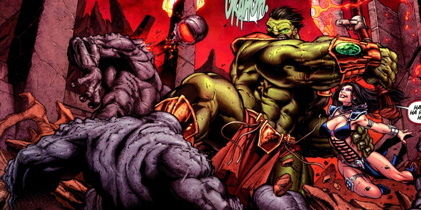 Hulk fighting in the Dark Dimension
