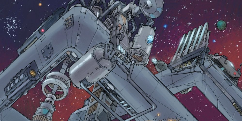 Worldship floating in space in Marvel comics