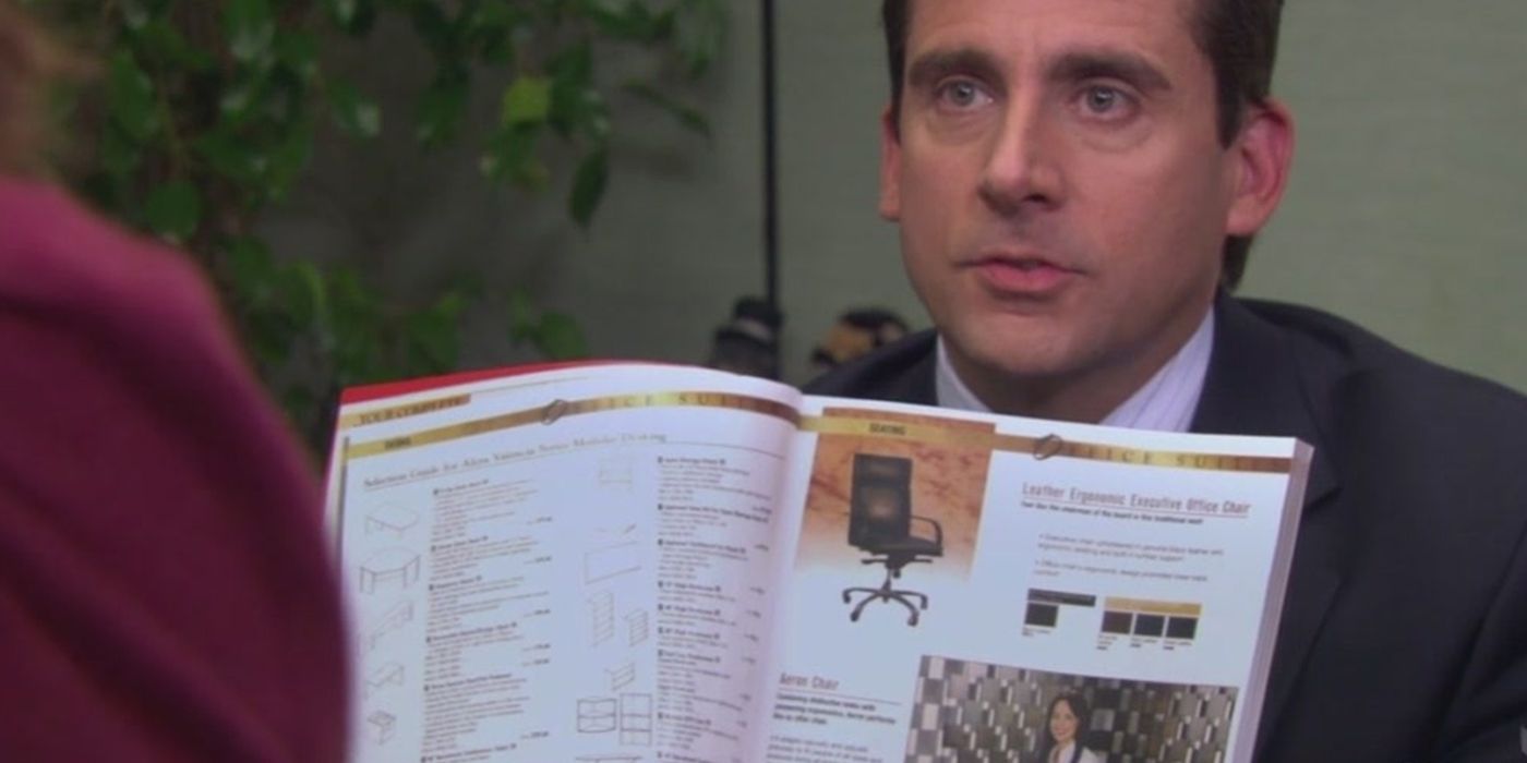 Michael Scott and his chair model from The Office
