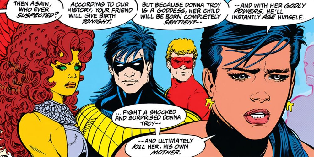 Mirage talks to the Titans about why she needs to kill Donna Troy