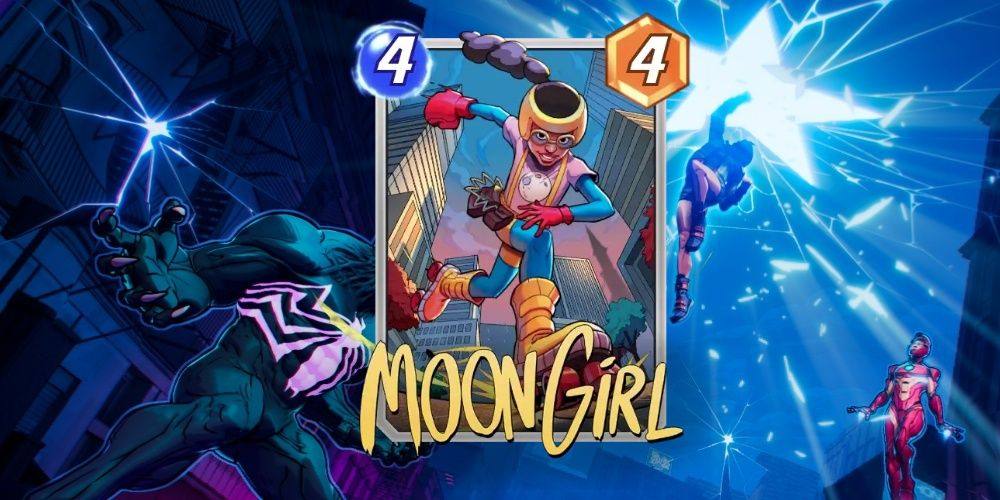 Cartão Moon Girl da Marvel Snap.